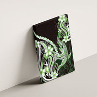 Green Black Aloha Hawaii Canvas Wall Art Polynesian Shark Tattoo Plumeria