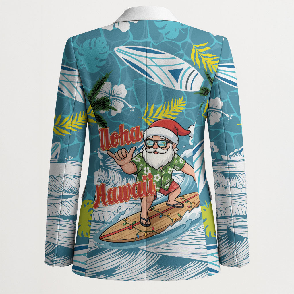 Hawaii Summer Christmas Blazer Surfing Santa Shaka Catch The Wave