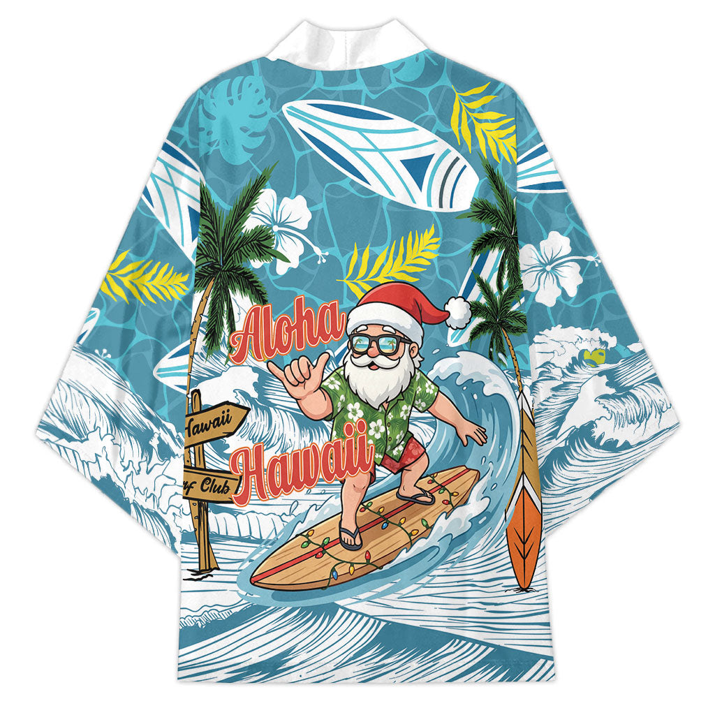 Hawaii Summer Christmas Kimono Surfing Santa Shaka Catch The Wave