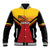 Papua New Guinea Rugby Custom Baseball Jacket Go PNG Hunters Polynesian Pattern - Polynesian Pride