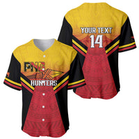 Papua New Guinea Rugby Custom Baseball Jersey Go PNG Hunters Polynesian Pattern - Polynesian Pride