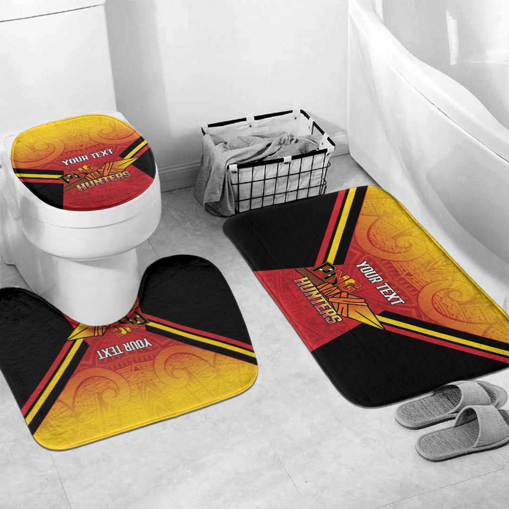 Papua New Guinea Rugby Custom Bathroom Set Go PNG Hunters Polynesian Pattern - Polynesian Pride