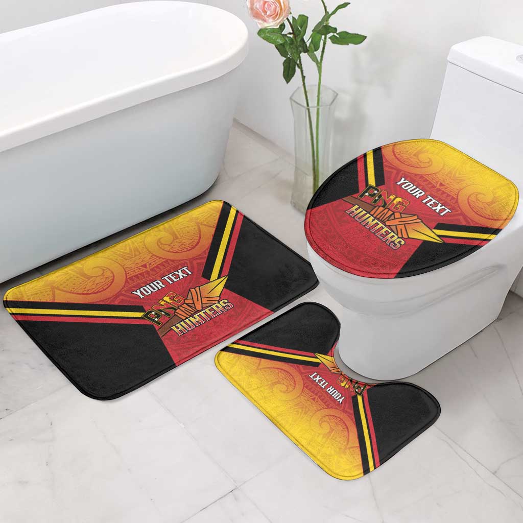 Papua New Guinea Rugby Custom Bathroom Set Go PNG Hunters Polynesian Pattern - Polynesian Pride
