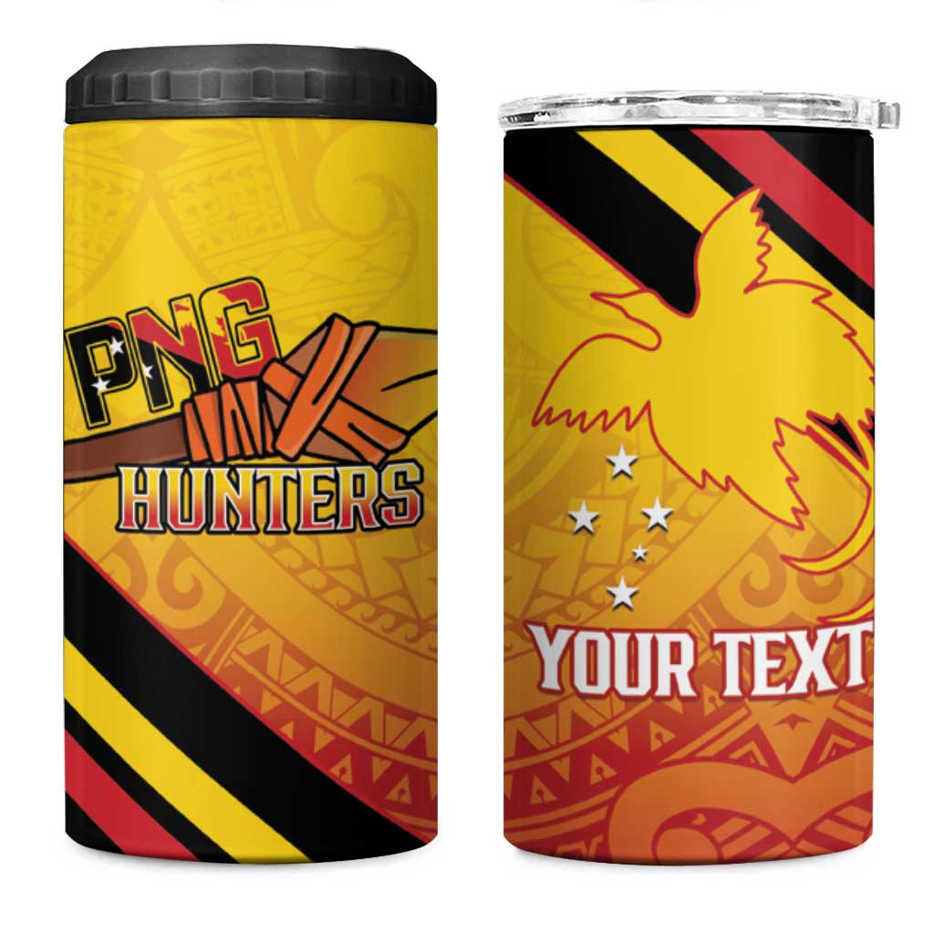 Papua New Guinea Rugby Custom 4 in 1 Can Cooler Tumbler Go PNG Hunters Polynesian Pattern LT14 One Size: 16 oz Red - Polynesian Pride