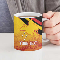 Papua New Guinea Rugby Custom Ceramic Mug Go PNG Hunters Polynesian Pattern LT14 - Polynesian Pride