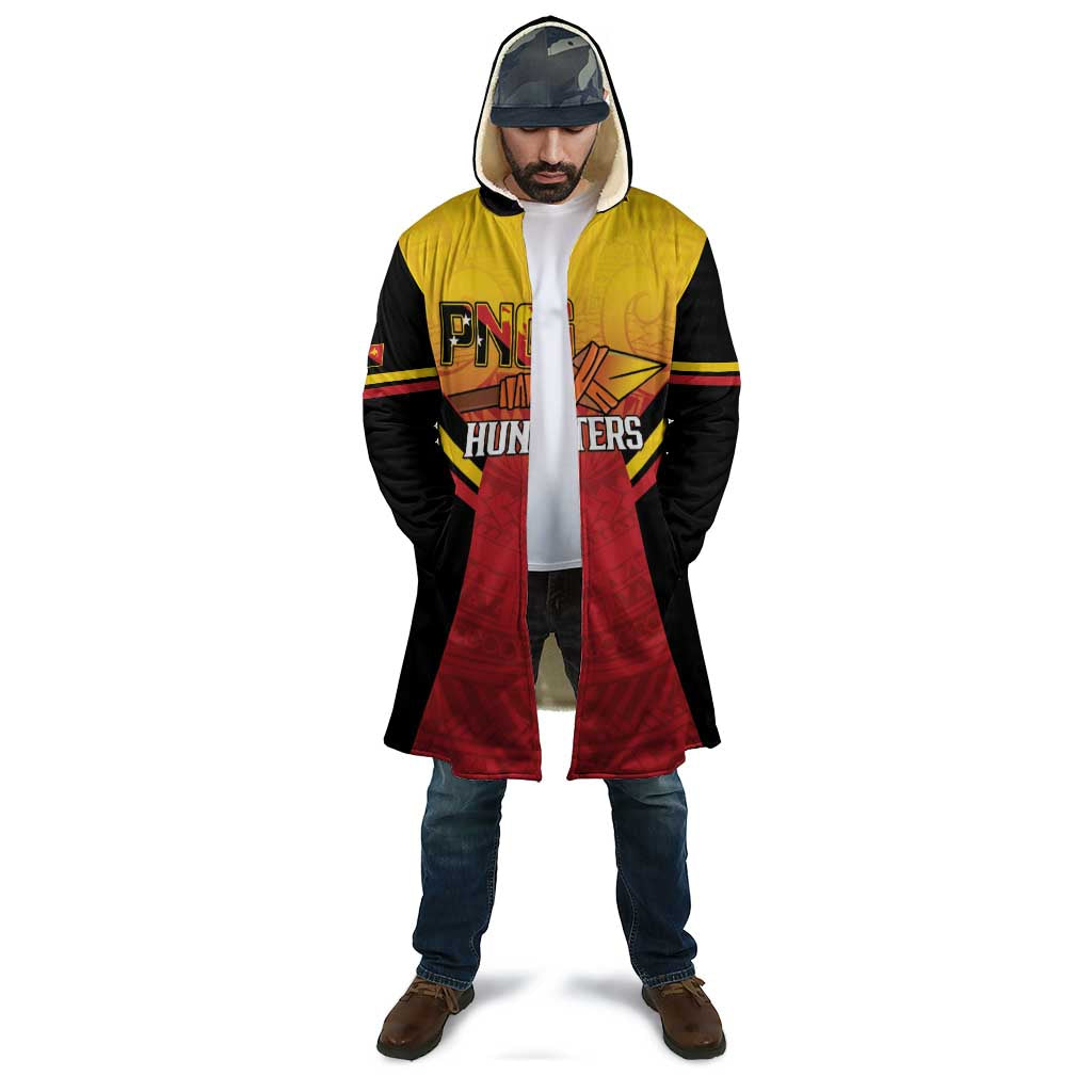 Papua New Guinea Rugby Custom Cloak Go PNG Hunters Polynesian Pattern - Polynesian Pride