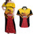 Papua New Guinea Rugby Custom Couples Matching Off Shoulder Maxi Dress and Hawaiian Shirt Go PNG Hunters Polynesian Pattern - Polynesian Pride