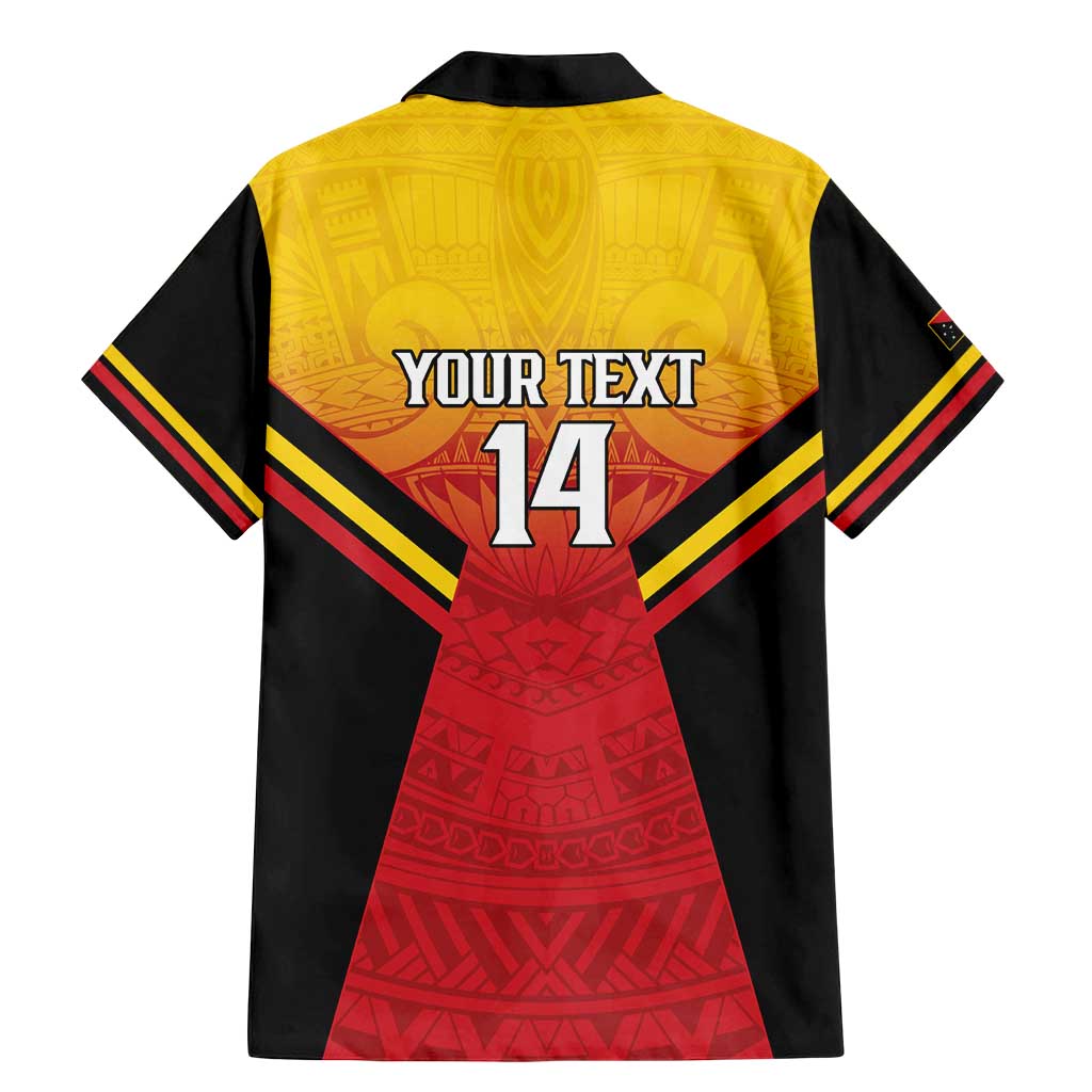 Papua New Guinea Rugby Custom Family Matching Mermaid Dress and Hawaiian Shirt Go PNG Hunters Polynesian Pattern - Polynesian Pride