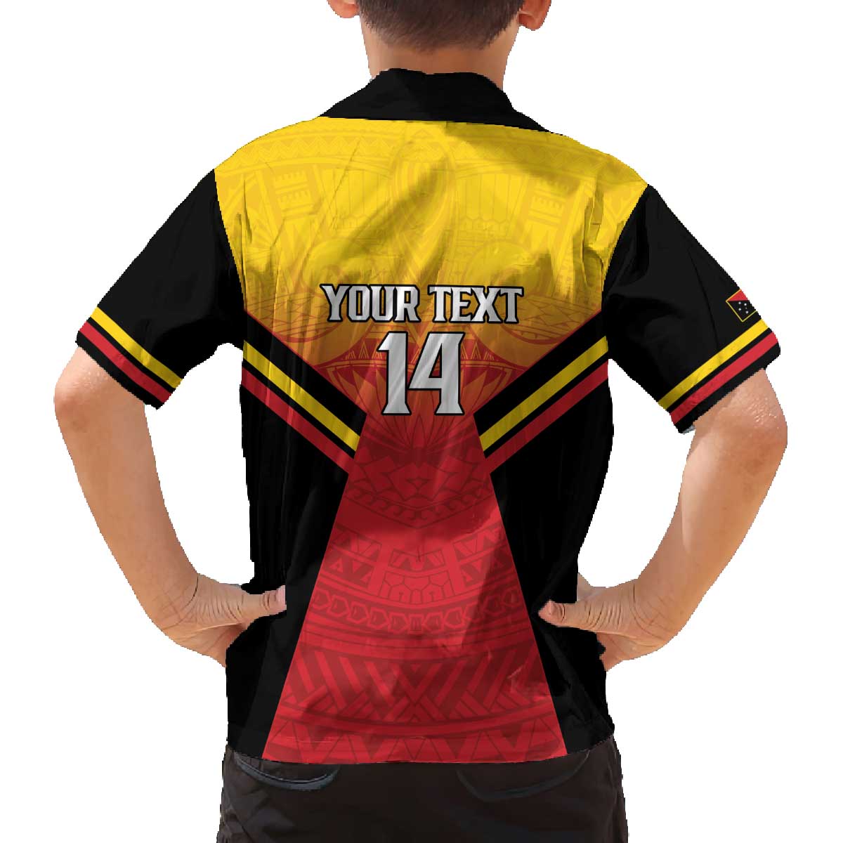Papua New Guinea Rugby Custom Family Matching Off The Shoulder Long Sleeve Dress and Hawaiian Shirt Go PNG Hunters Polynesian Pattern - Polynesian Pride