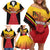 Papua New Guinea Rugby Custom Family Matching Off Shoulder Short Dress and Hawaiian Shirt Go PNG Hunters Polynesian Pattern - Polynesian Pride