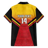 Papua New Guinea Rugby Custom Family Matching Short Sleeve Bodycon Dress and Hawaiian Shirt Go PNG Hunters Polynesian Pattern - Polynesian Pride