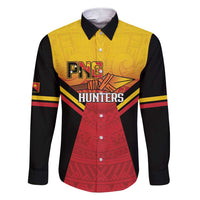 Papua New Guinea Rugby Custom Family Matching Short Sleeve Bodycon Dress and Hawaiian Shirt Go PNG Hunters Polynesian Pattern - Polynesian Pride