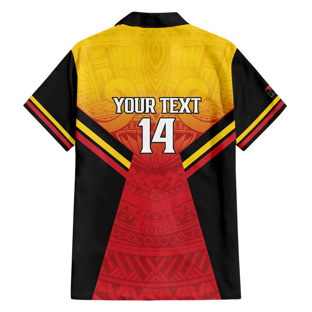 Papua New Guinea Rugby Custom Hawaiian Shirt Go PNG Hunters Polynesian Pattern - Polynesian Pride