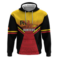 Papua New Guinea Rugby Custom Hoodie Go PNG Hunters Polynesian Pattern - Polynesian Pride