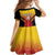 Papua New Guinea Rugby Custom Kid Short Sleeve Dress Go PNG Hunters Polynesian Pattern - Polynesian Pride