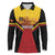 Papua New Guinea Rugby Custom Long Sleeve Polo Shirt Go PNG Hunters Polynesian Pattern - Polynesian Pride