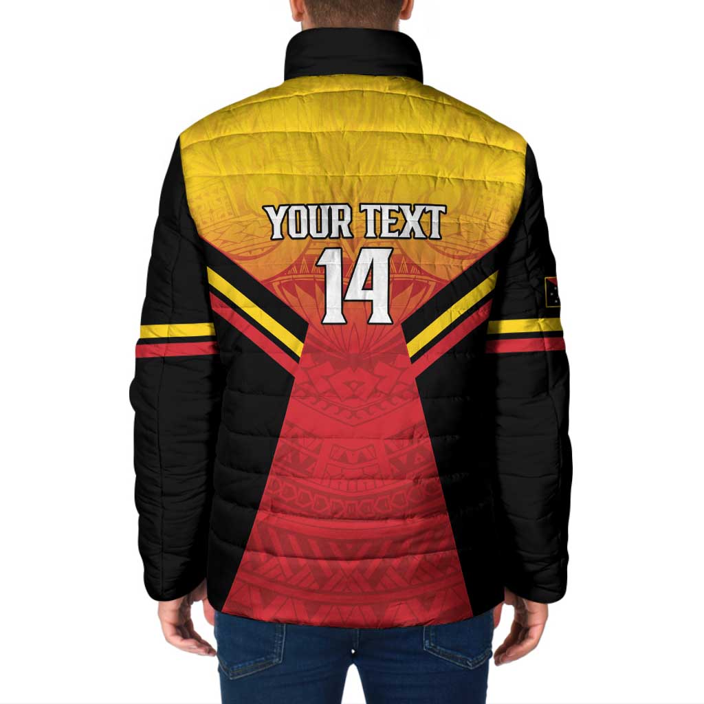 Papua New Guinea Rugby Custom Padded Jacket Go PNG Hunters Polynesian Pattern LT14 - Polynesian Pride