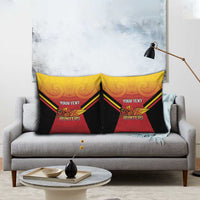Papua New Guinea Rugby Custom Pillow Cover Go PNG Hunters Polynesian Pattern - Polynesian Pride