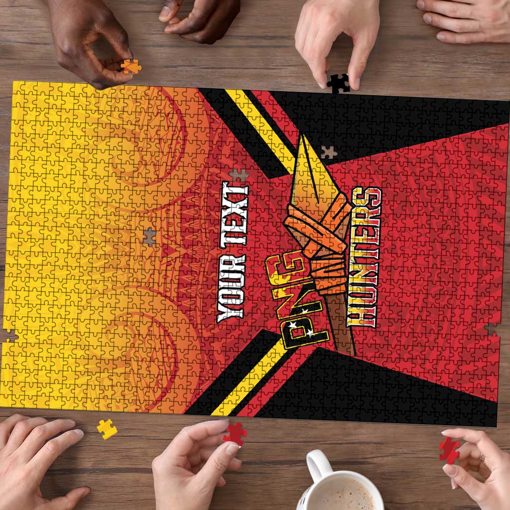 Papua New Guinea Rugby Custom Puzzle Go PNG Hunters Polynesian Pattern LT14 - Polynesian Pride