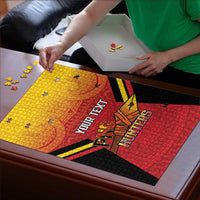 Papua New Guinea Rugby Custom Puzzle Go PNG Hunters Polynesian Pattern LT14 - Polynesian Pride