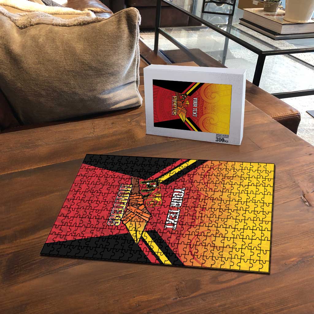 Papua New Guinea Rugby Custom Puzzle Go PNG Hunters Polynesian Pattern LT14 - Polynesian Pride