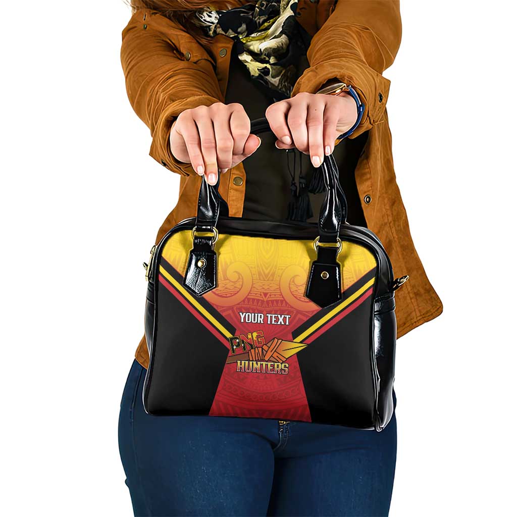 Papua New Guinea Rugby Custom Shoulder Handbag Go PNG Hunters Polynesian Pattern LT14 One Size Red - Polynesian Pride