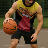 Papua New Guinea Rugby Custom Sleeveless Hoodie Go PNG Hunters Polynesian Pattern LT14 - Polynesian Pride
