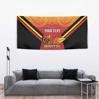 Papua New Guinea Rugby Custom Tapestry Go PNG Hunters Polynesian Pattern - Polynesian Pride