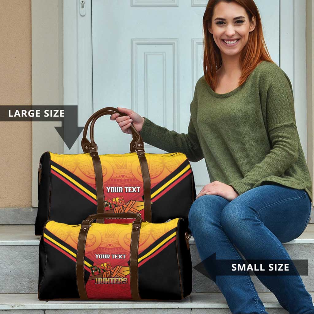 Papua New Guinea Rugby Custom Travel Bag Go PNG Hunters Polynesian Pattern - Polynesian Pride