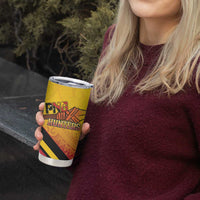 Papua New Guinea Rugby Custom Tumbler Cup Go PNG Hunters Polynesian Pattern - Polynesian Pride