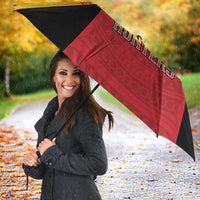 Papua New Guinea Rugby Custom Umbrella Go PNG Hunters Polynesian Pattern - Polynesian Pride