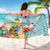 Aloha Hawaii Mele Kalikimaka Sarong Chilling Santa With Pineapple - Polynesian Pattern