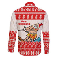 Mele Kalikimaka Hawaii Family Matching Puletasi and Hawaiian Shirt Water-skiing Santa Tropical Vibes