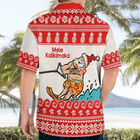Mele Kalikimaka Hawaii Hawaiian Shirt Water-skiing Santa Tropical Vibes