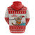 Mele Kalikimaka Hawaii Zip Hoodie Water-skiing Santa Tropical Vibes