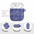 Blue Palaka Japanese Patterns AirPods Case Koi Fish Asanoha Sakura Patchwork Stylized - Polynesian Pride