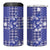 Blue Palaka Japanese Patterns 4 in 1 Can Cooler Tumbler Koi Fish Asanoha Sakura Patchwork Stylized - Polynesian Pride
