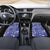Blue Palaka Japanese Patterns Car Mats Koi Fish Asanoha Sakura Patchwork Stylized - Polynesian Pride