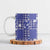 Blue Palaka Japanese Patterns Ceramic Mug Koi Fish Asanoha Sakura Patchwork Stylized - Polynesian Pride