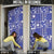 Blue Palaka Japanese Patterns Door Cover Koi Fish Asanoha Sakura Patchwork Stylized - Polynesian Pride