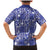 Blue Palaka Japanese Patterns Family Matching Mermaid Dress and Hawaiian Shirt Koi Fish Asanoha Sakura Patchwork Stylized - Polynesian Pride