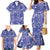 Blue Palaka Japanese Patterns Family Matching Mermaid Dress and Hawaiian Shirt Koi Fish Asanoha Sakura Patchwork Stylized - Polynesian Pride