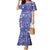 Blue Palaka Japanese Patterns Family Matching Mermaid Dress and Hawaiian Shirt Koi Fish Asanoha Sakura Patchwork Stylized - Polynesian Pride