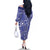 Blue Palaka Japanese Patterns Family Matching Off The Shoulder Long Sleeve Dress and Hawaiian Shirt Koi Fish Asanoha Sakura Patchwork Stylized - Polynesian Pride