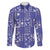 Blue Palaka Japanese Patterns Family Matching Puletasi and Hawaiian Shirt Koi Fish Asanoha Sakura Patchwork Stylized - Polynesian Pride