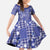 Blue Palaka Japanese Patterns Family Matching Short Sleeve Bodycon Dress and Hawaiian Shirt Koi Fish Asanoha Sakura Patchwork Stylized - Polynesian Pride
