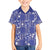Blue Palaka Japanese Patterns Family Matching Short Sleeve Bodycon Dress and Hawaiian Shirt Koi Fish Asanoha Sakura Patchwork Stylized - Polynesian Pride