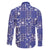 Blue Palaka Japanese Patterns Family Matching Summer Maxi Dress and Hawaiian Shirt Koi Fish Asanoha Sakura Patchwork Stylized - Polynesian Pride