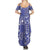 Blue Palaka Japanese Patterns Family Matching Summer Maxi Dress and Hawaiian Shirt Koi Fish Asanoha Sakura Patchwork Stylized - Polynesian Pride