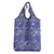 Blue Palaka Japanese Patterns Grocery Bag Koi Fish Asanoha Sakura Patchwork Stylized - Polynesian Pride